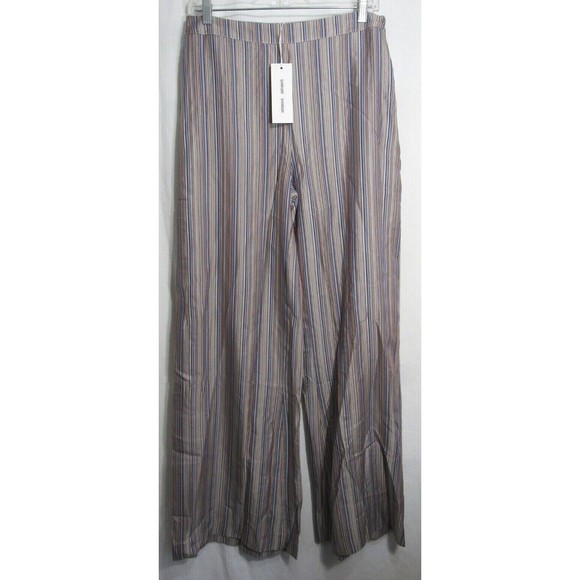 Samsoe Samsoe Multicolored Striped Wide Leg Elina Trousers Pants Size Large NWT - Picture 2 of 8
